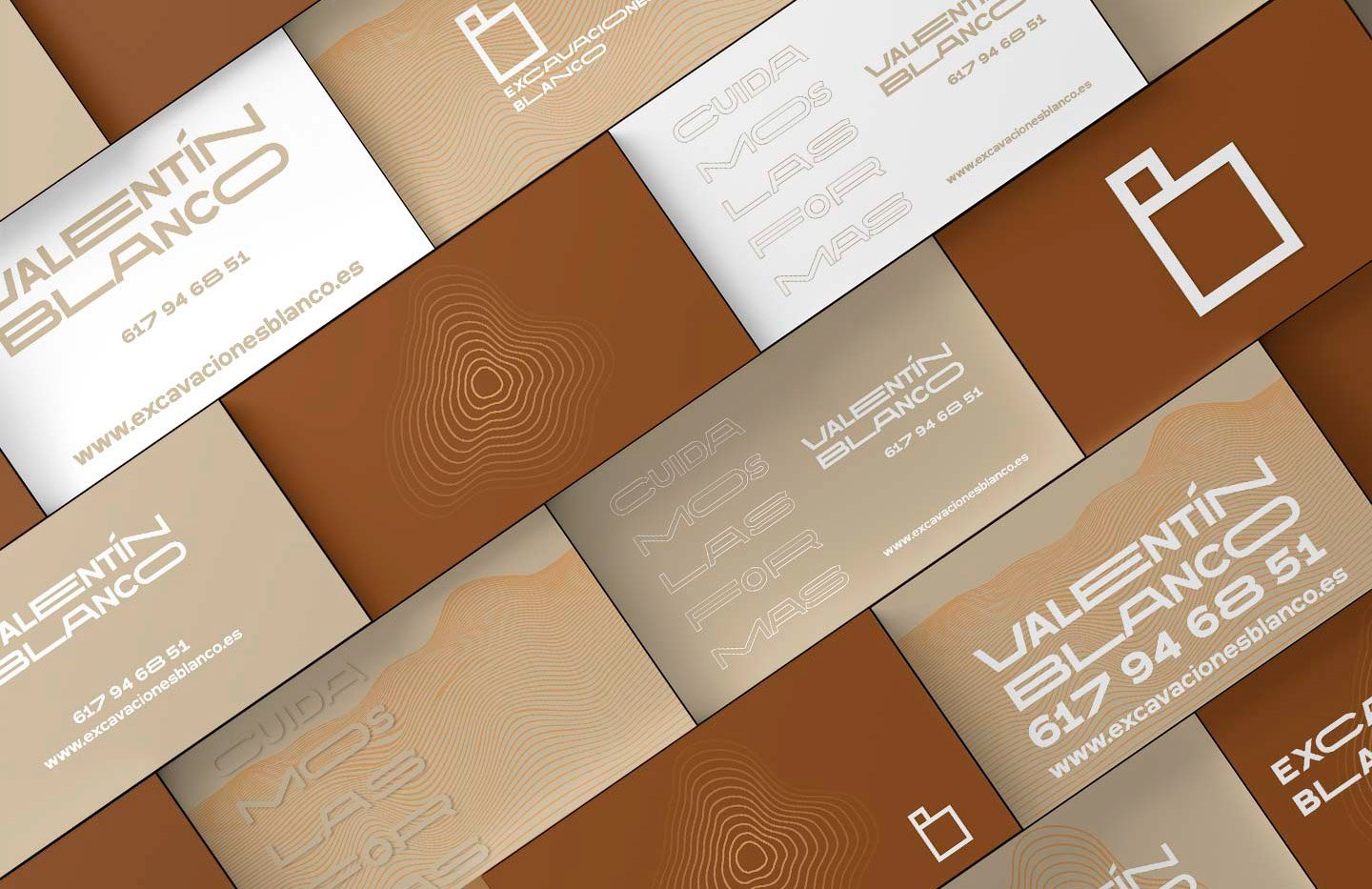 Tarjetas de visita corporativas Excavaciones Blanco